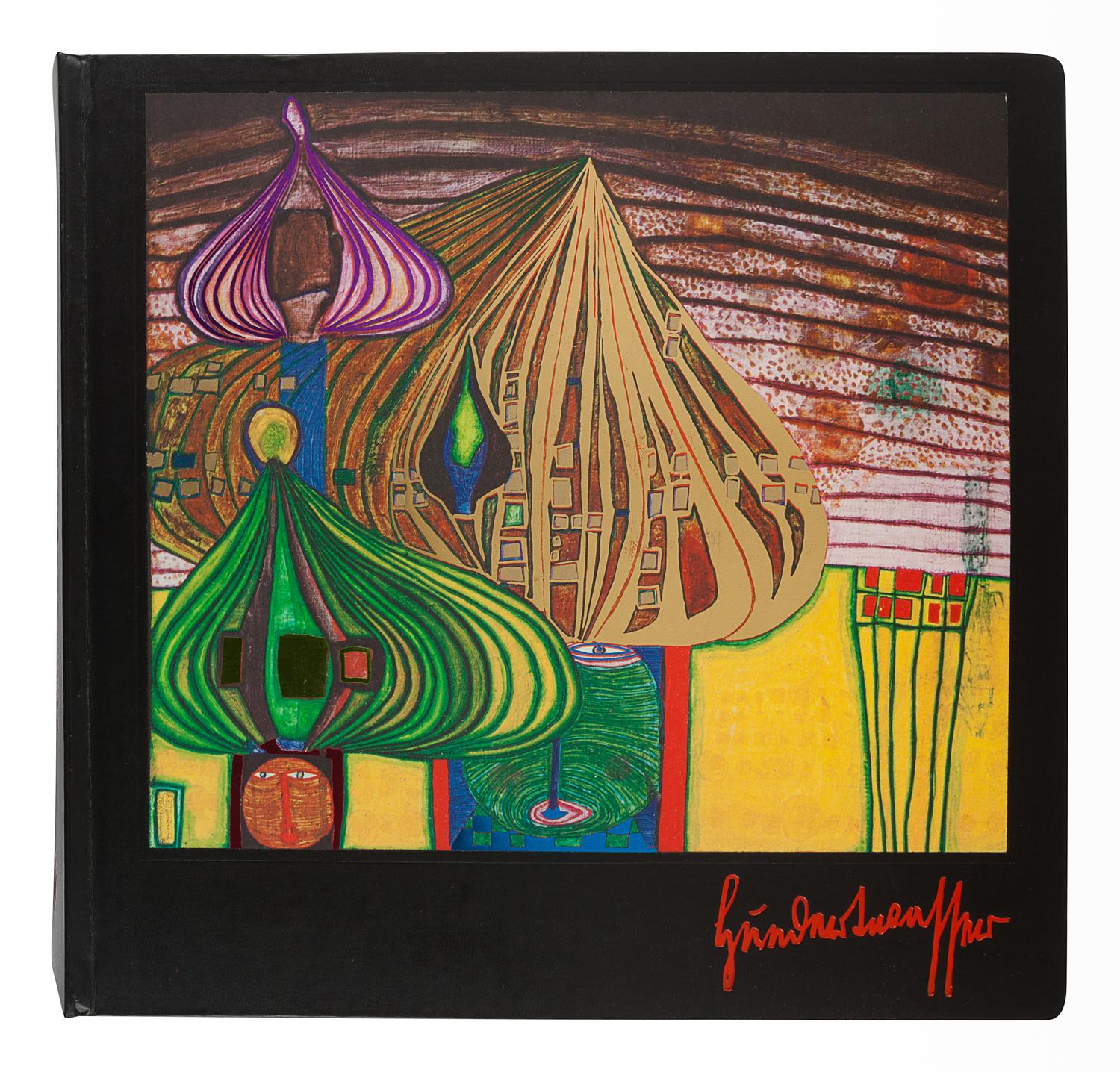 [HUNDERTWASSER, Friedensreich (1928-2000)]. SCHMIED, Wieland. Hundertwasser . Salzburg, Austria: Verlag Galerie Welz, 1974.