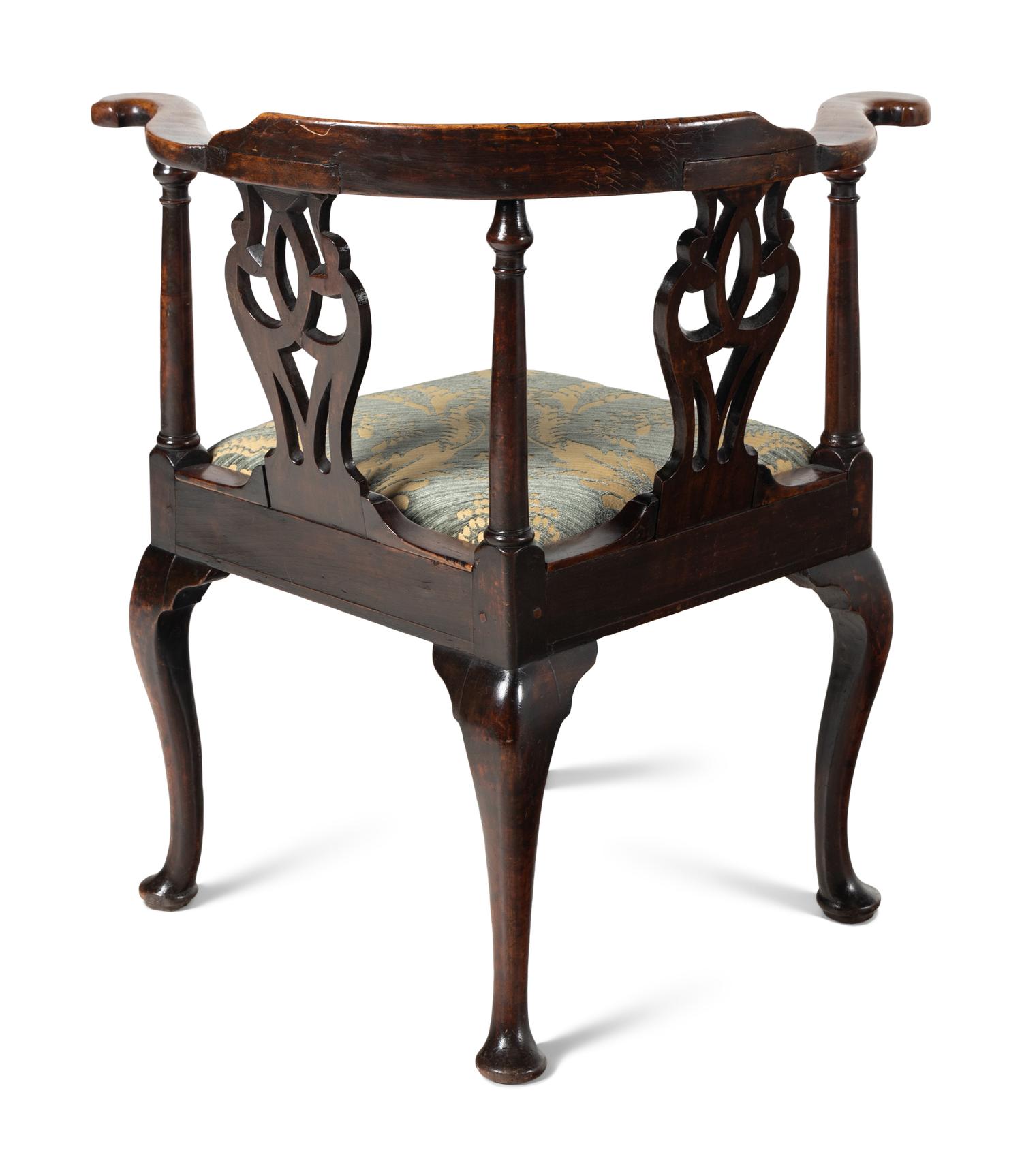 A George III Mahogany Corner Chair