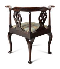 A George III Mahogany Corner Chair