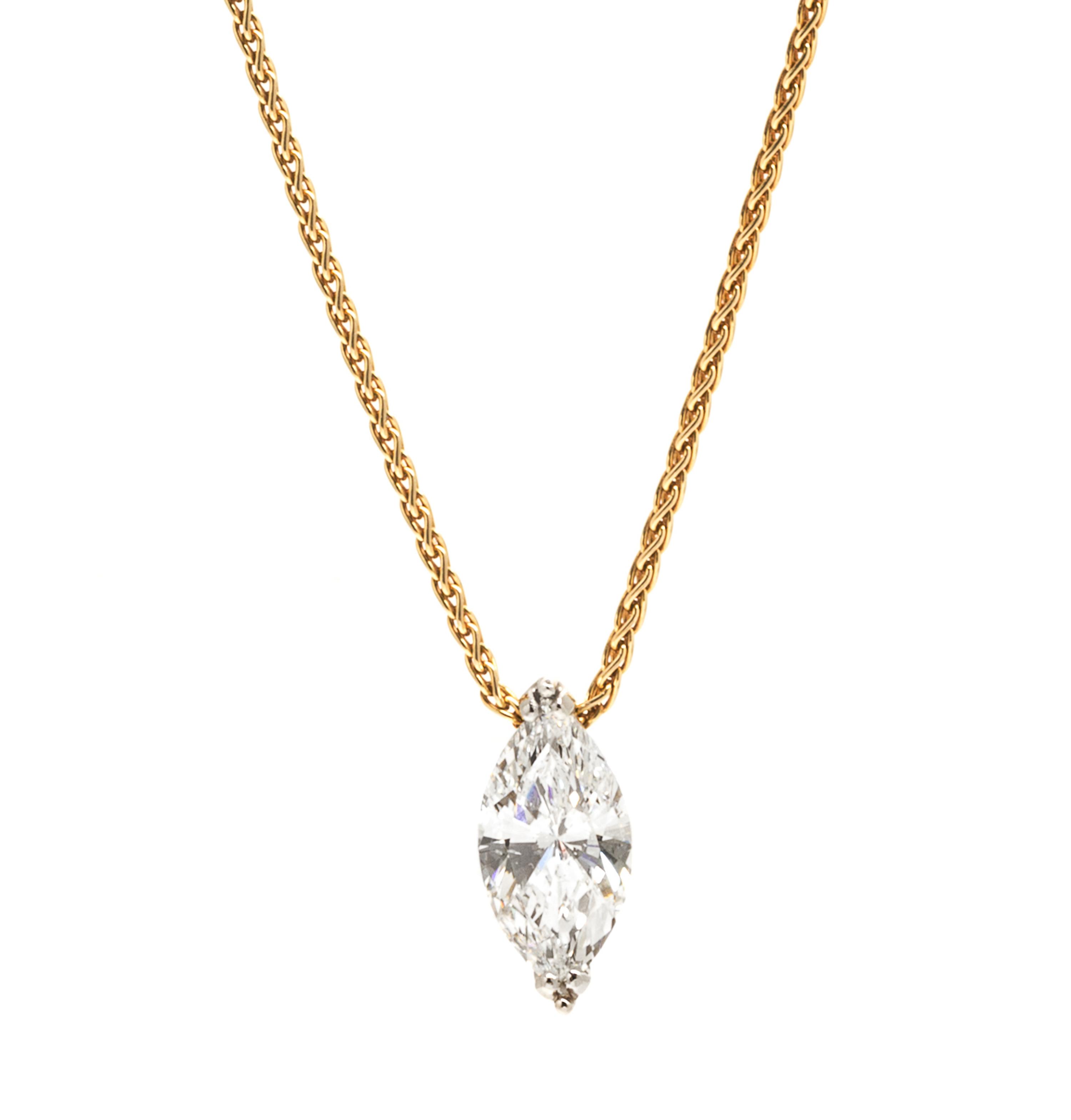 A Platinum and Diamond Pendant, 5.30 dwts.