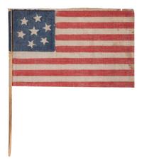 [CIVIL WAR]. 7-star Confederate sympathizer parade flag.