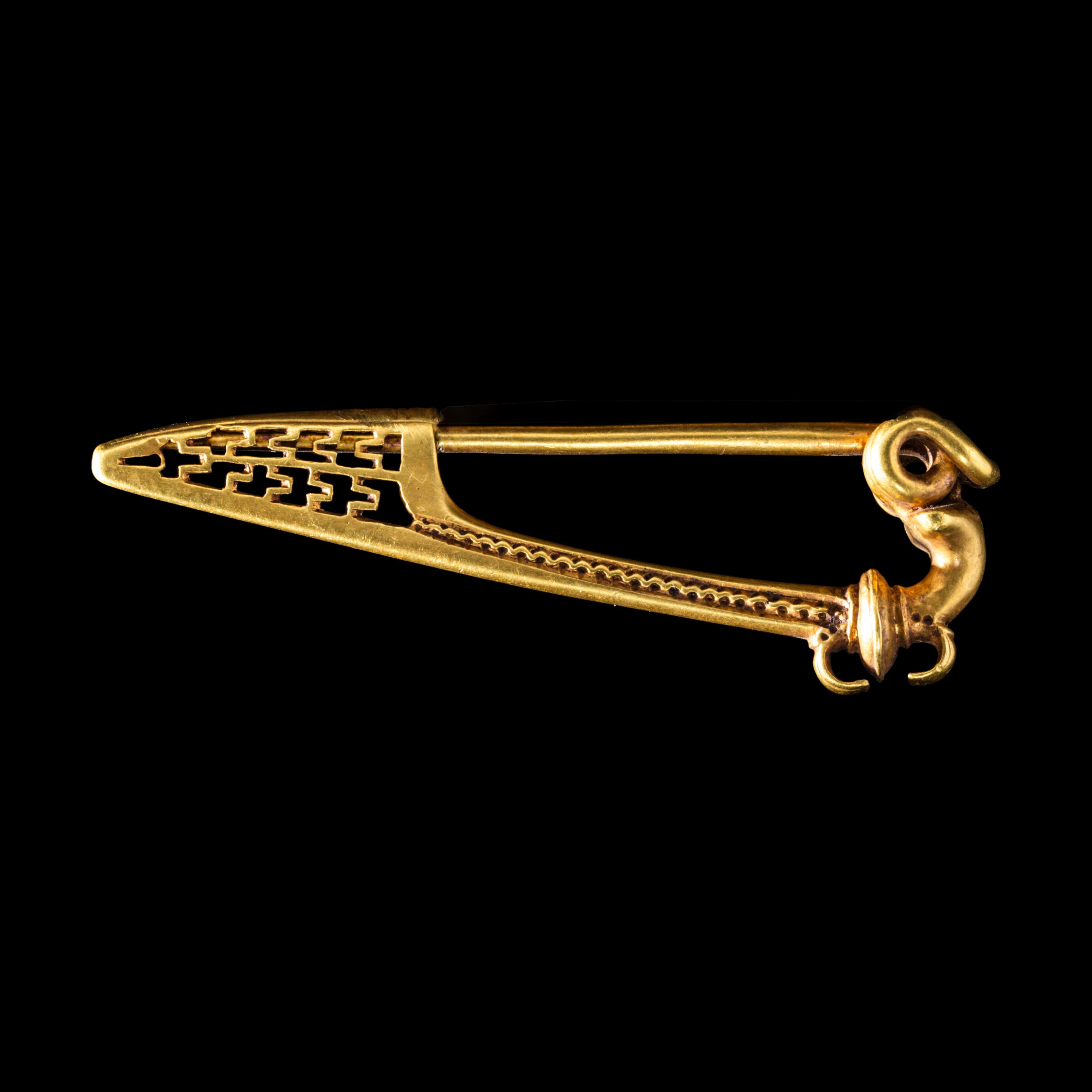 A Roman Gold Fibula
