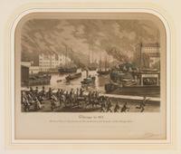 (CHICAGO) VARIN, RAOUL. A group of four original color aquatints, depicting various views of Chicago, various dates. Framed.
