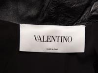 Valentino, Glossy Black Leather Dress