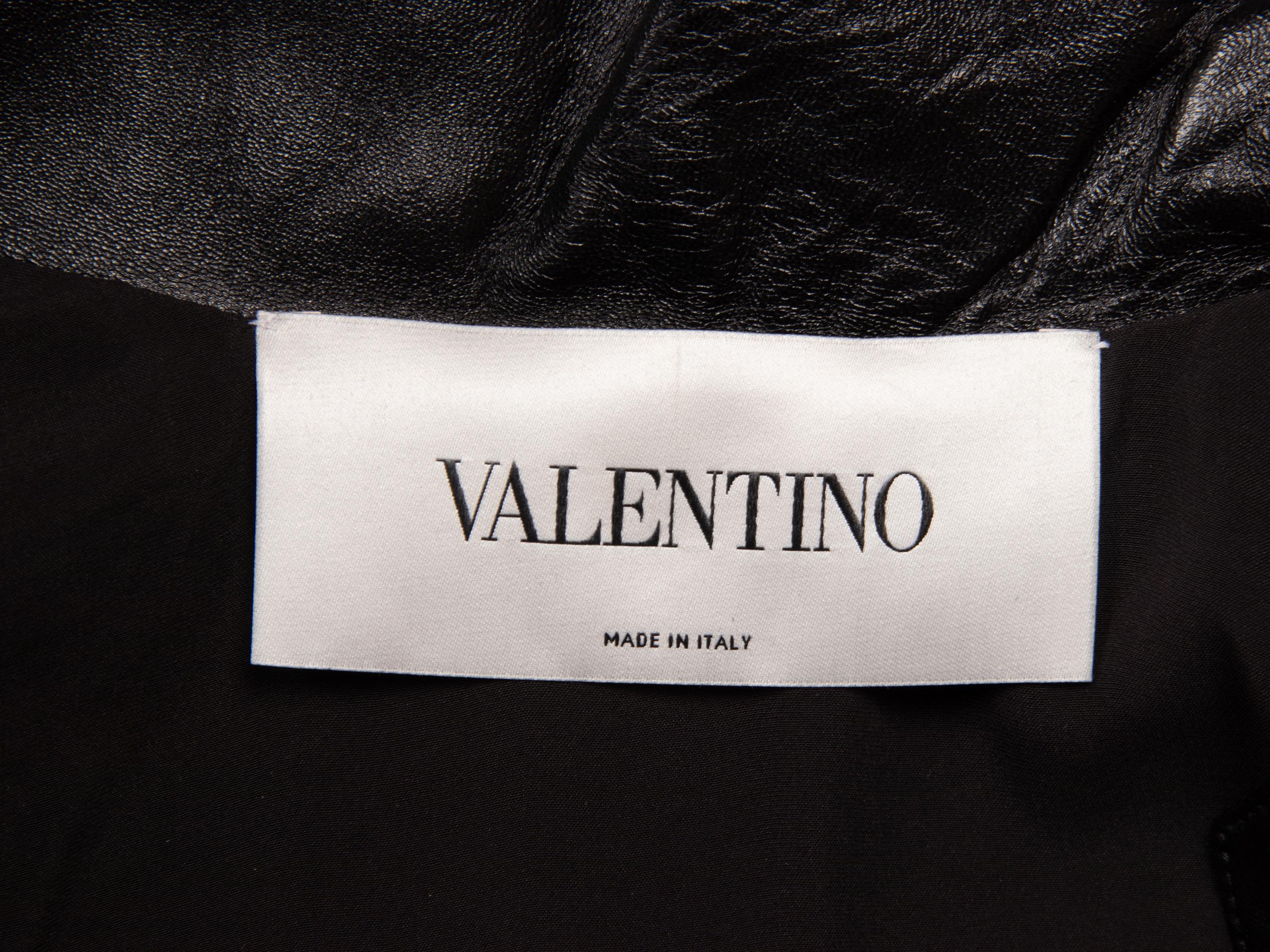 Valentino, Glossy Black Leather Dress