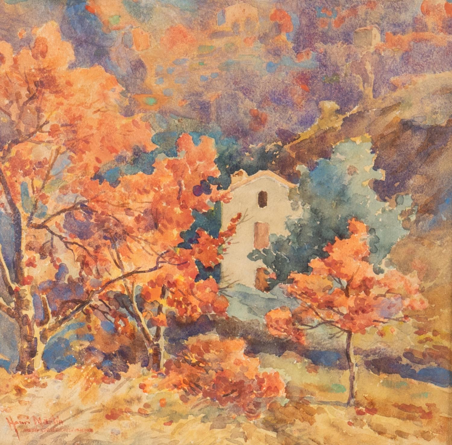 White House in Autumnal Landscape