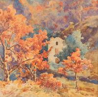 White House in Autumnal Landscape