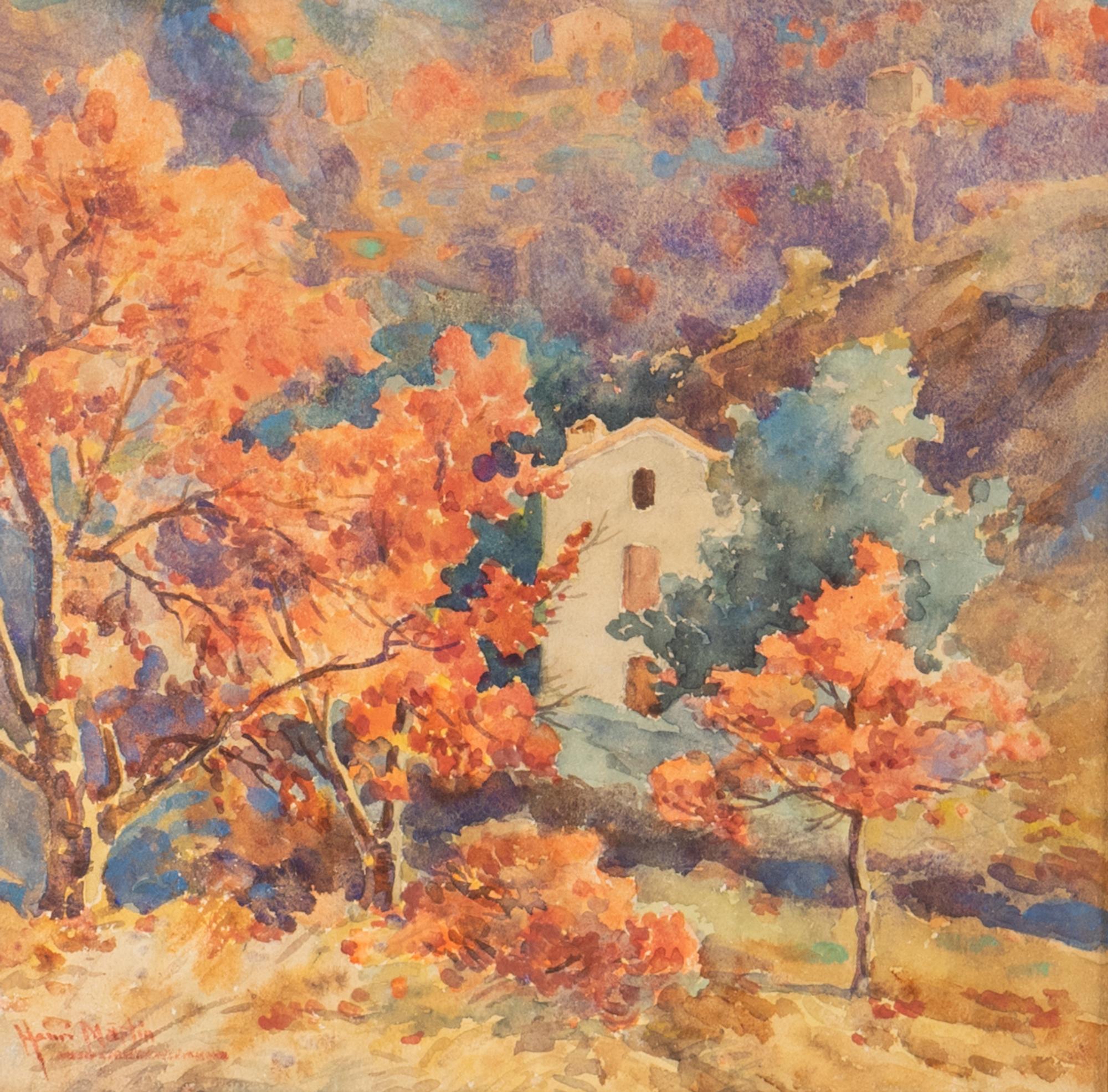 White House in Autumnal Landscape