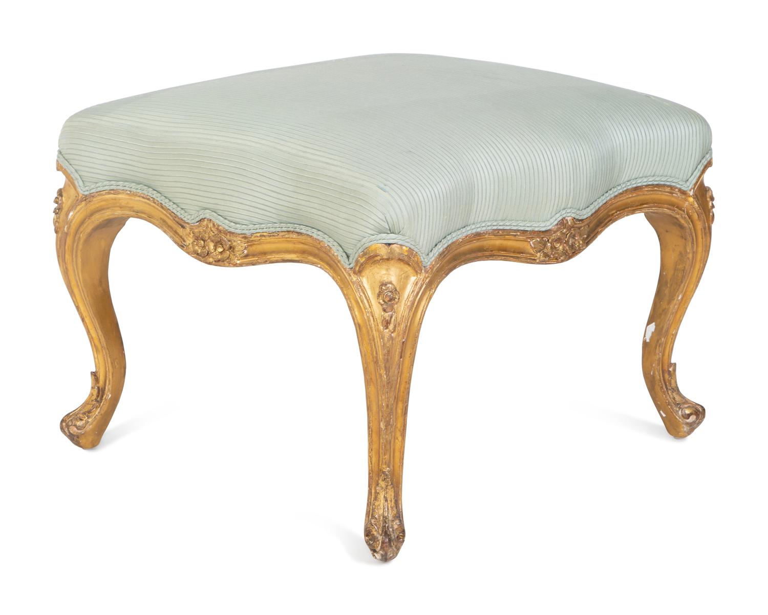 A Louis XV Style Giltwood Tabouret — 19TH CENTURY