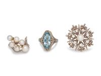 A Collection of White Gold and Gemstone Jewelry,