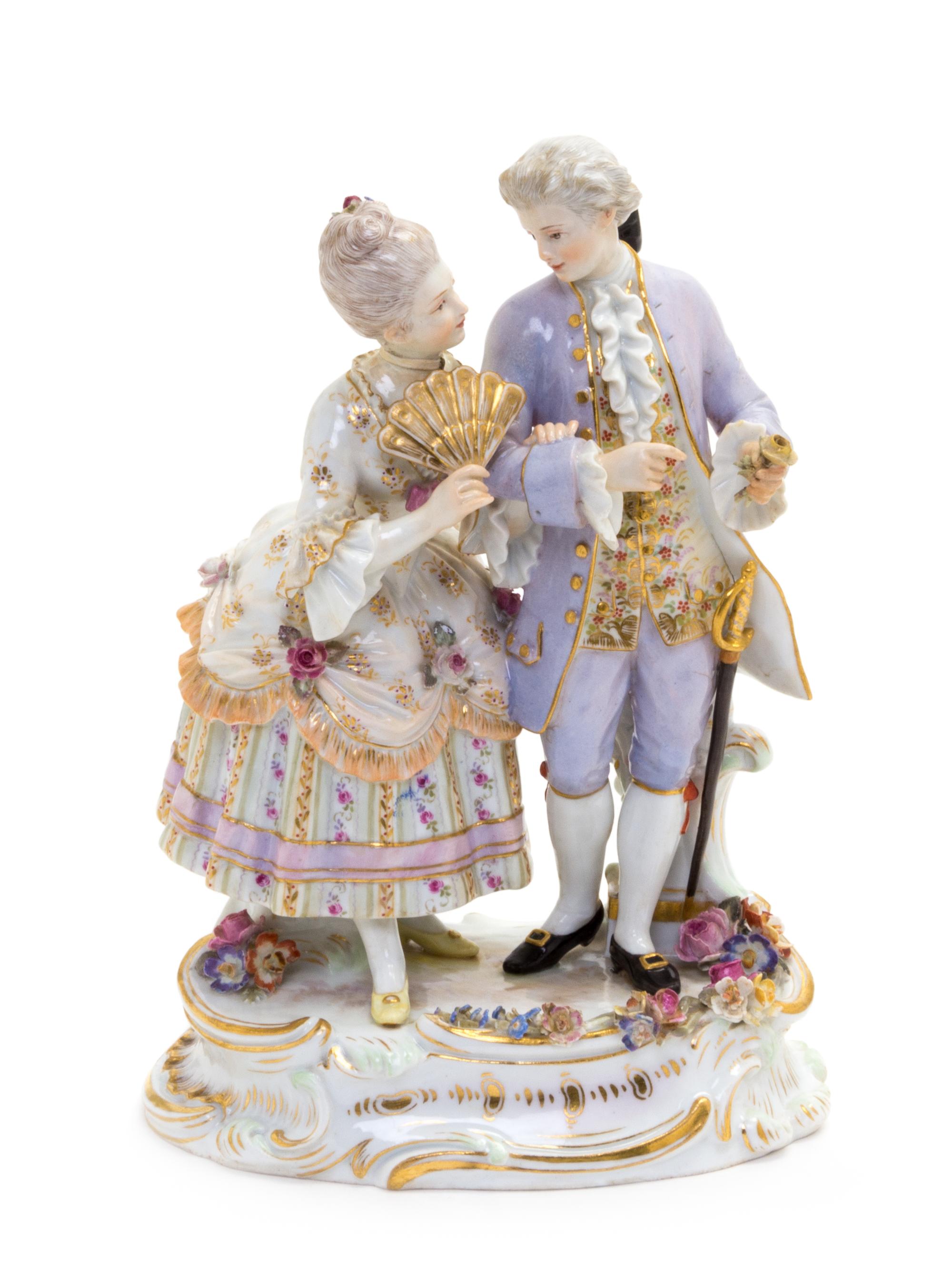 A Meissen Porcelain Figural Group Height 7 1/2 inches. — LATE 19TH/EARLY 20TH CENTURY