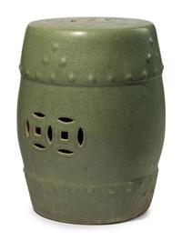 A Celadon Glazed Garden Seat