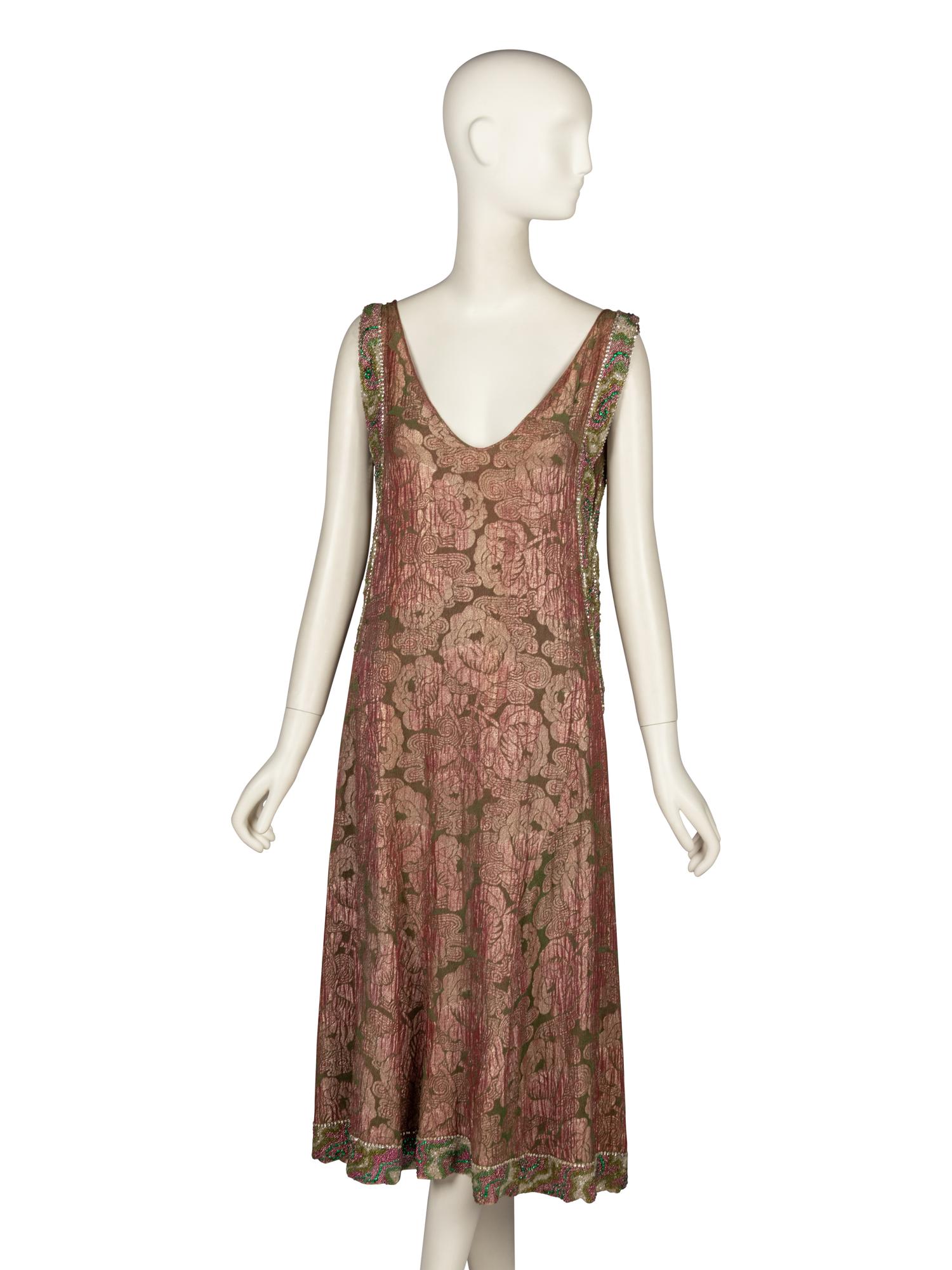 Jean Patou, Beaded Lamé Dress, 1920's