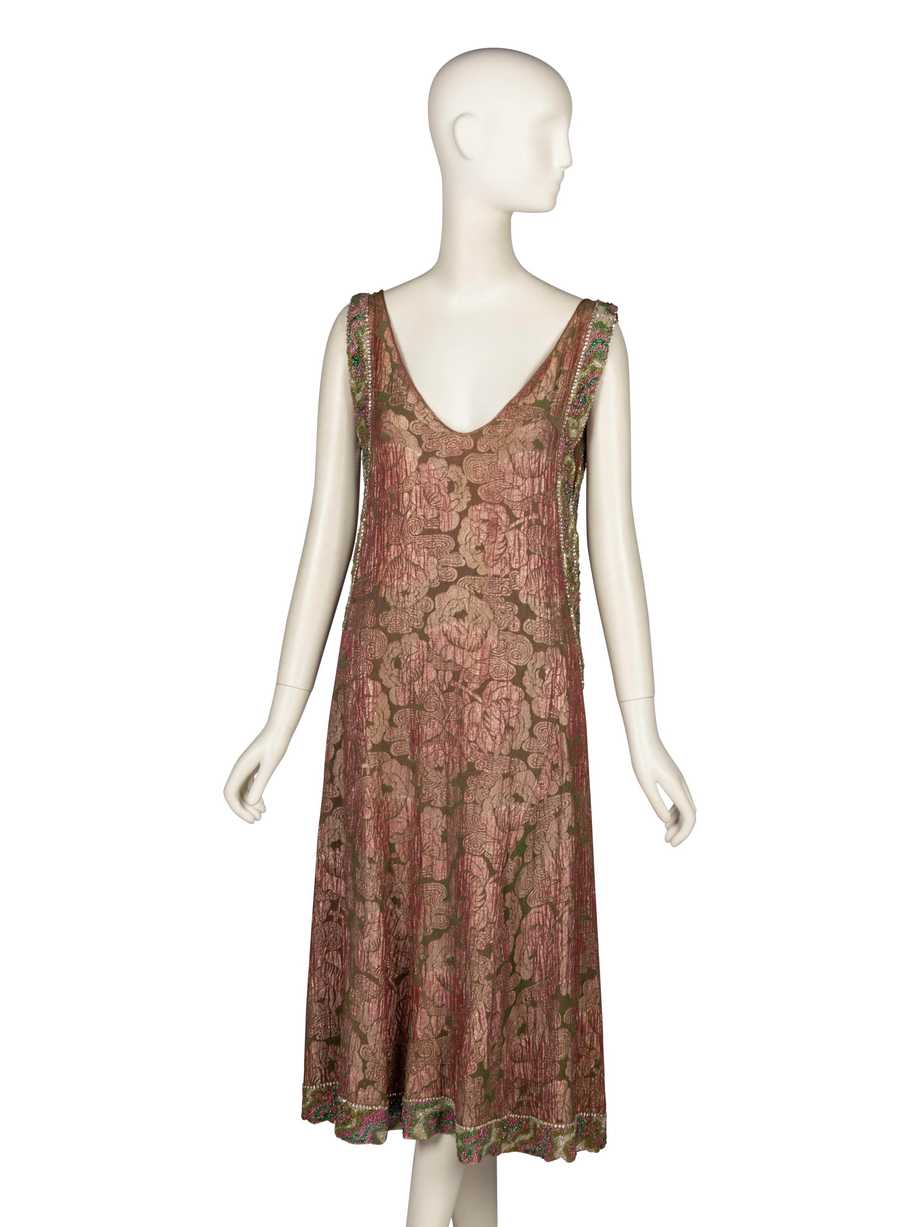 Jean Patou, Beaded Lamé Dress, 1920's