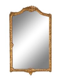 A Continental Style Gilt Gesso Mirror