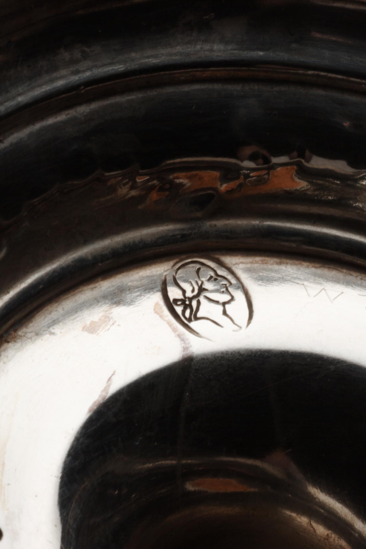 An American Silver Six-Piece Tea and Coffee Service, Gorham Mfg. Co., Providence, RI, Lansdowne pattern, comprising a water kettle-on-s