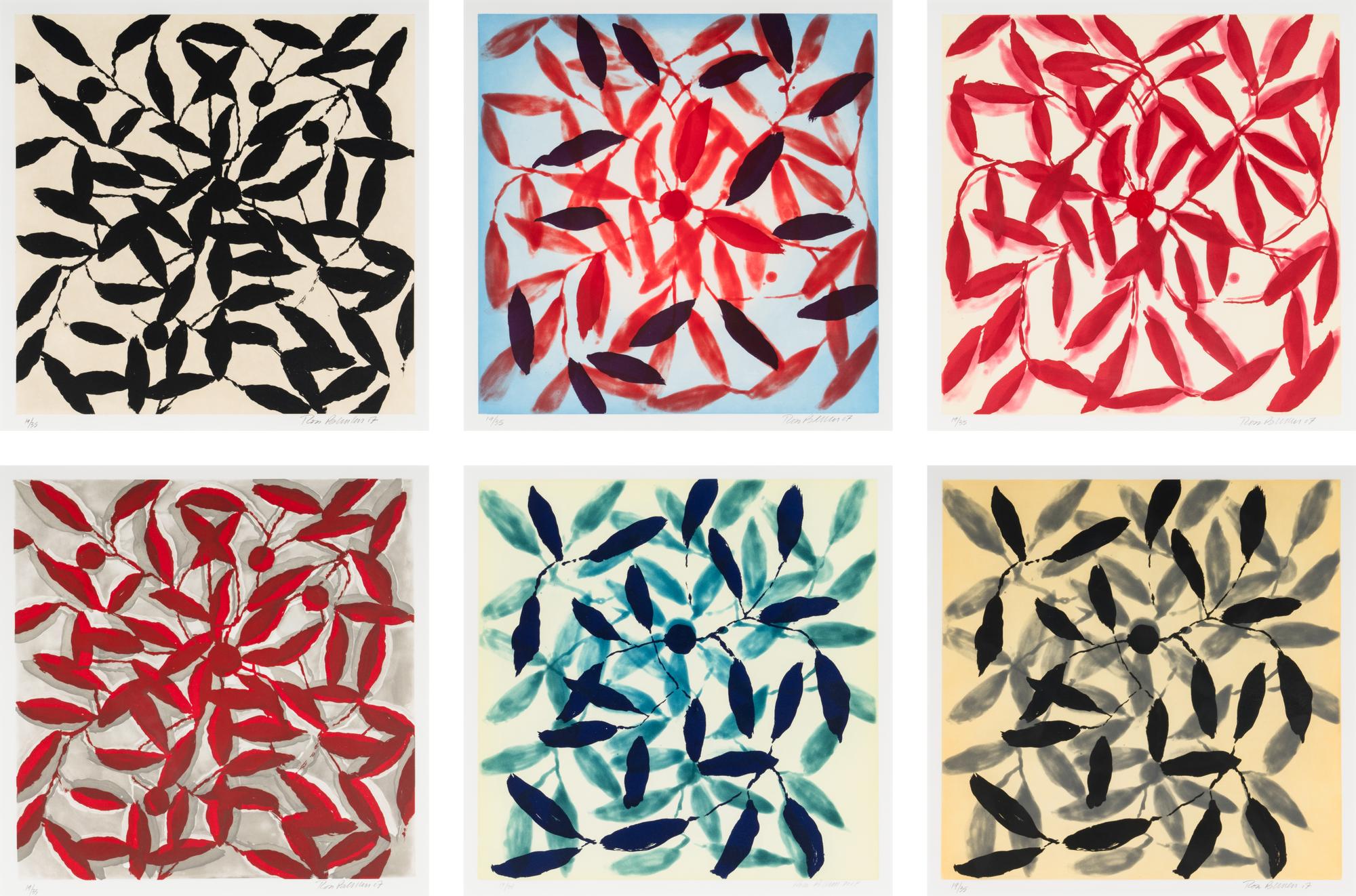 A Group of Six Works, 2007 Including Beginners , Beginner and Others , Bonfire , Silver Bonfire , Swinging Blue Door , and Swinging Door .