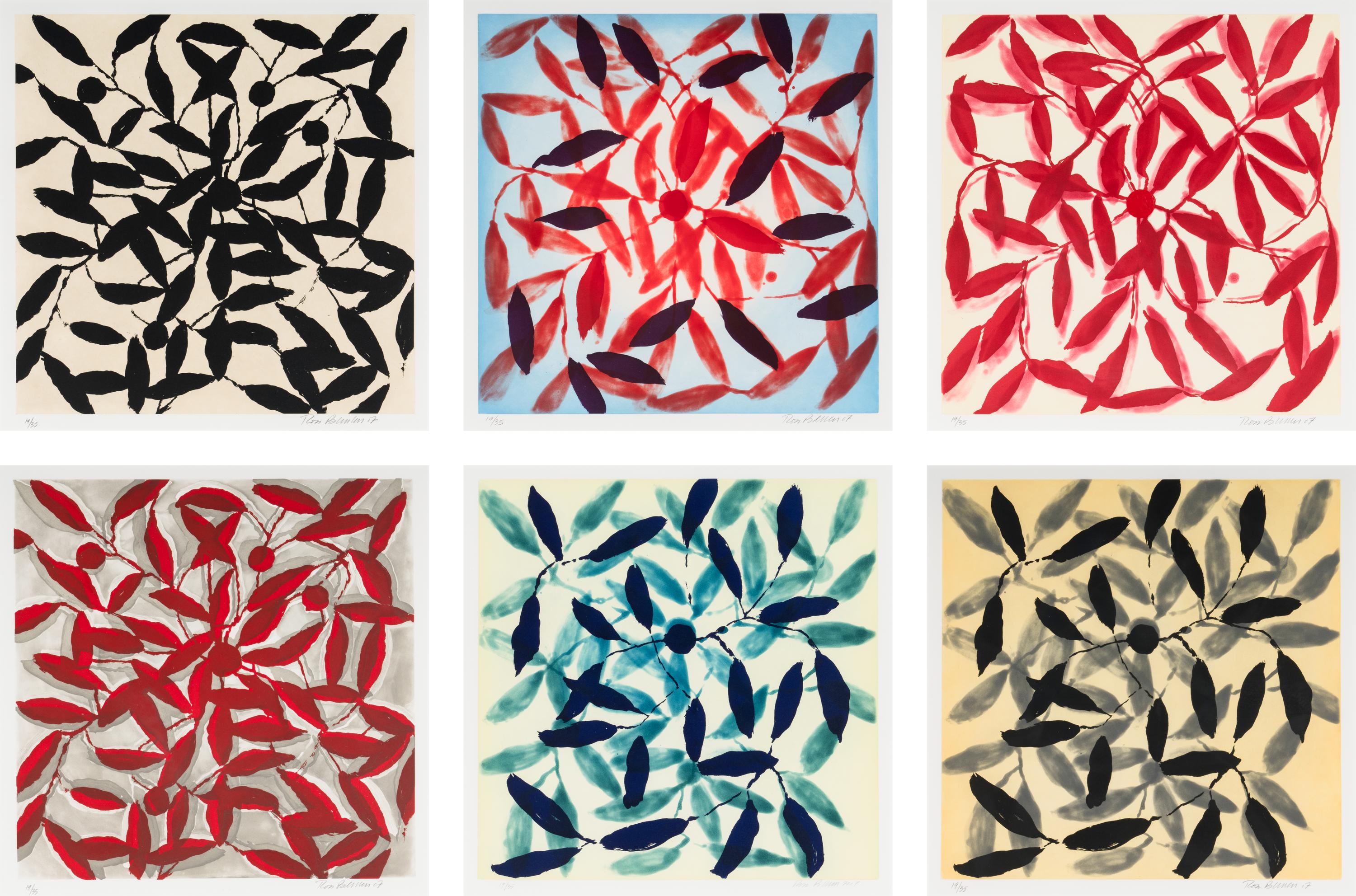 A Group of Six Works, 2007 Including Beginners , Beginner and Others , Bonfire , Silver Bonfire , Swinging Blue Door , and Swinging Door .