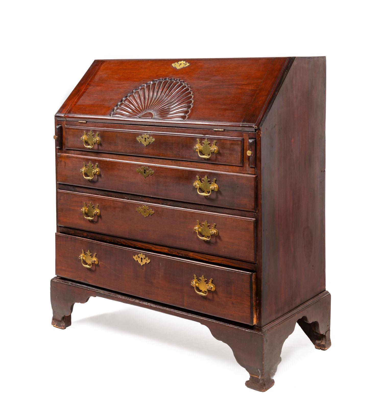 A Federal Cherry Slant-Front Bureau