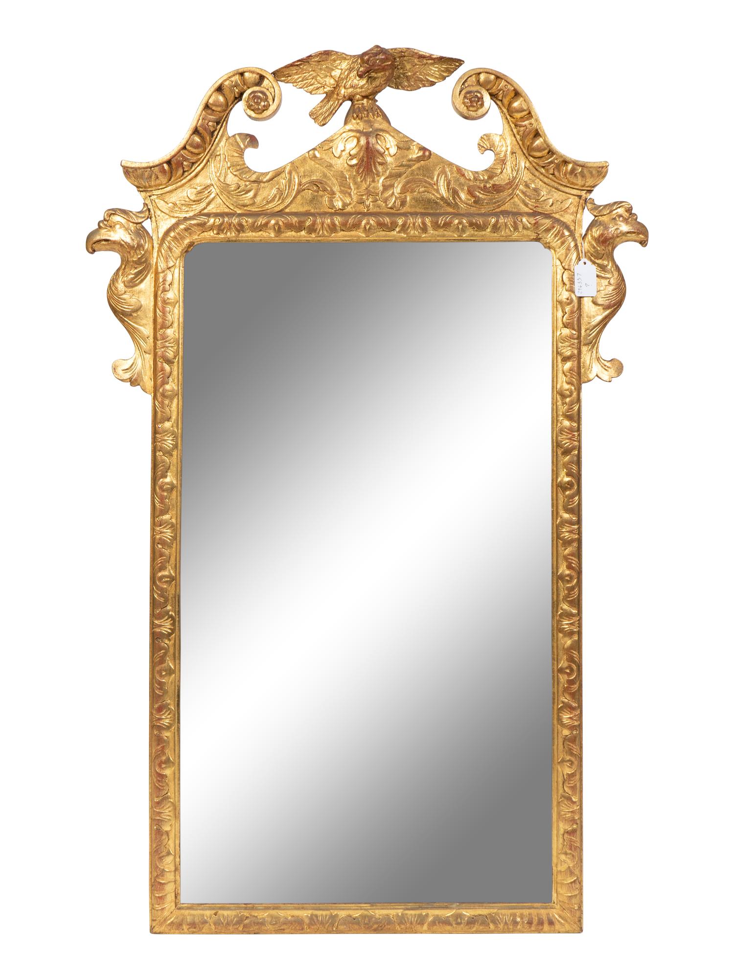 A Pair of George I Style Giltwood Mirrors — 19TH CENTURY