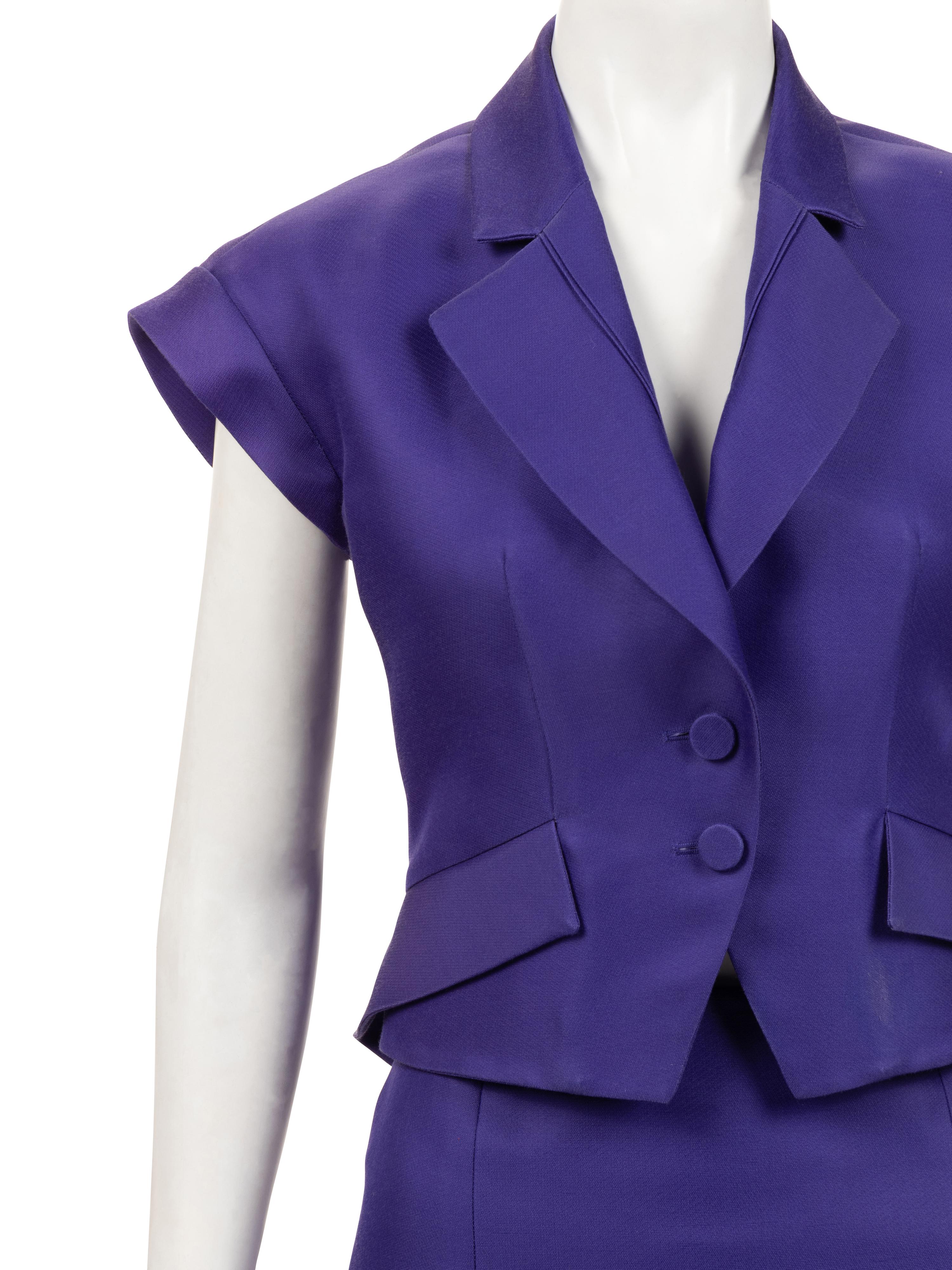 Five Designer Pieces: One Romeo Gigli Skirt Suit, One Celine Skirt Suit, and One Moschino Jacket, 1990-2010s