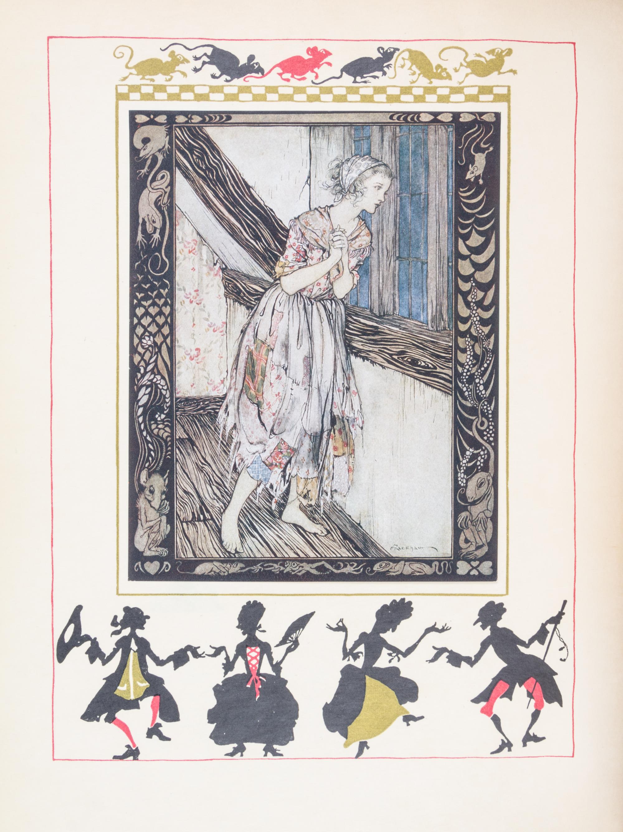 (HALPIN, BILL; RACKHAM, ARTHUR) EVANS, C.S. Cinderella. London/New York, 1919. Finely bound by Bill Halpin. Limited, signed.
