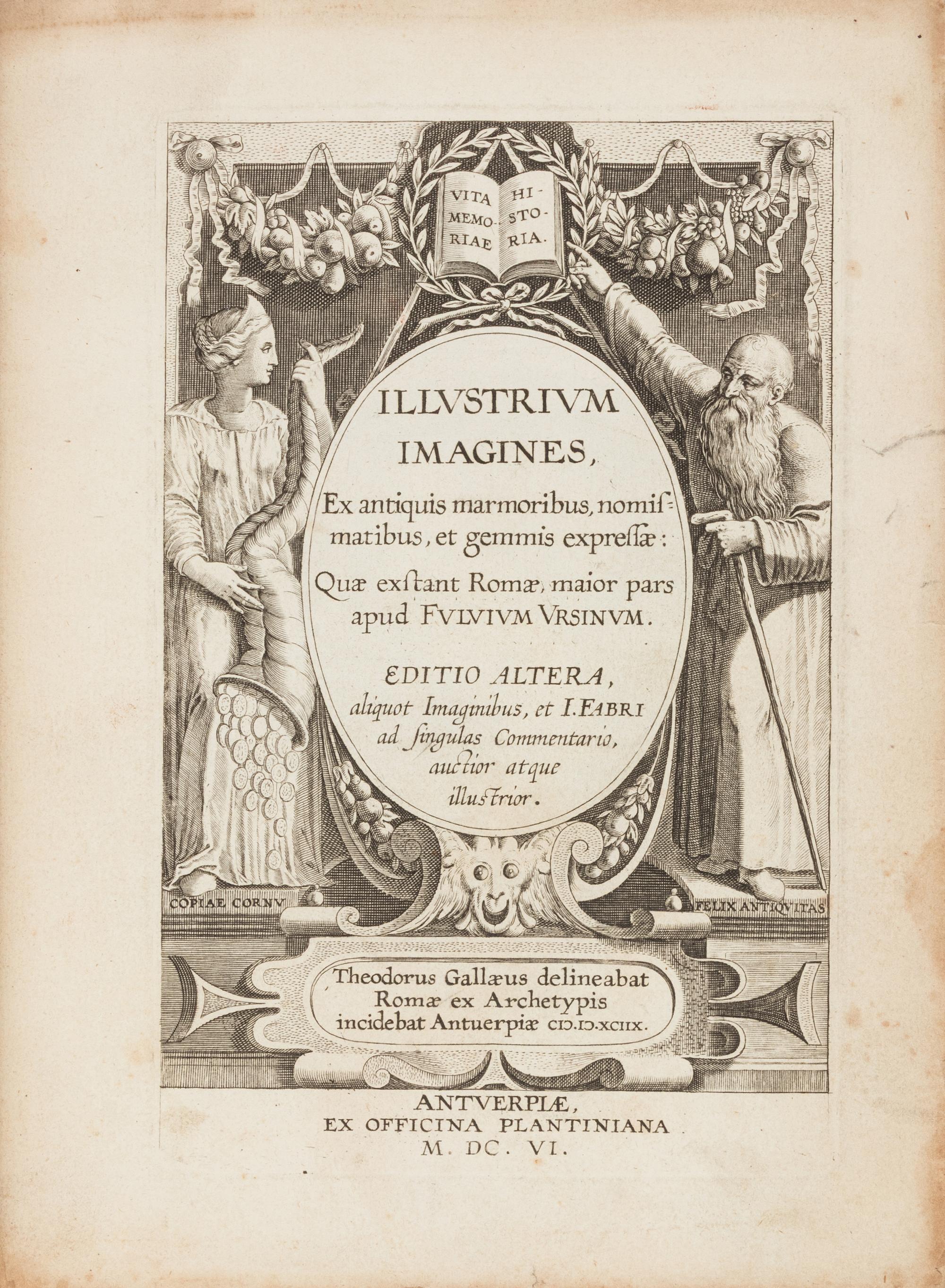 [Printing] Faber, Johannes. In Imagines Illustrium ex Fulvii Ursini Biblioteca