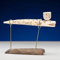 Nunivak Island Carved Polychrome Pipe