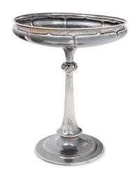 An Arts & Crafts Spot-Hammered Silver Compote