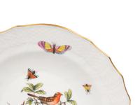 A Set of Twelve Herend Rothschild Bird Porcelain Salad Plates