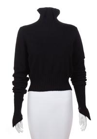 A Chanel Black Cashmere Sweater, No size.
