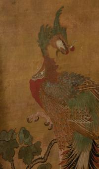 A Japanese Six-Panel Watercolor Floor Screen
