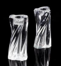 A Pair of Baccarat Glass Candlesticks Height 6 inches. — SECOND HALF 20TH CENTURY