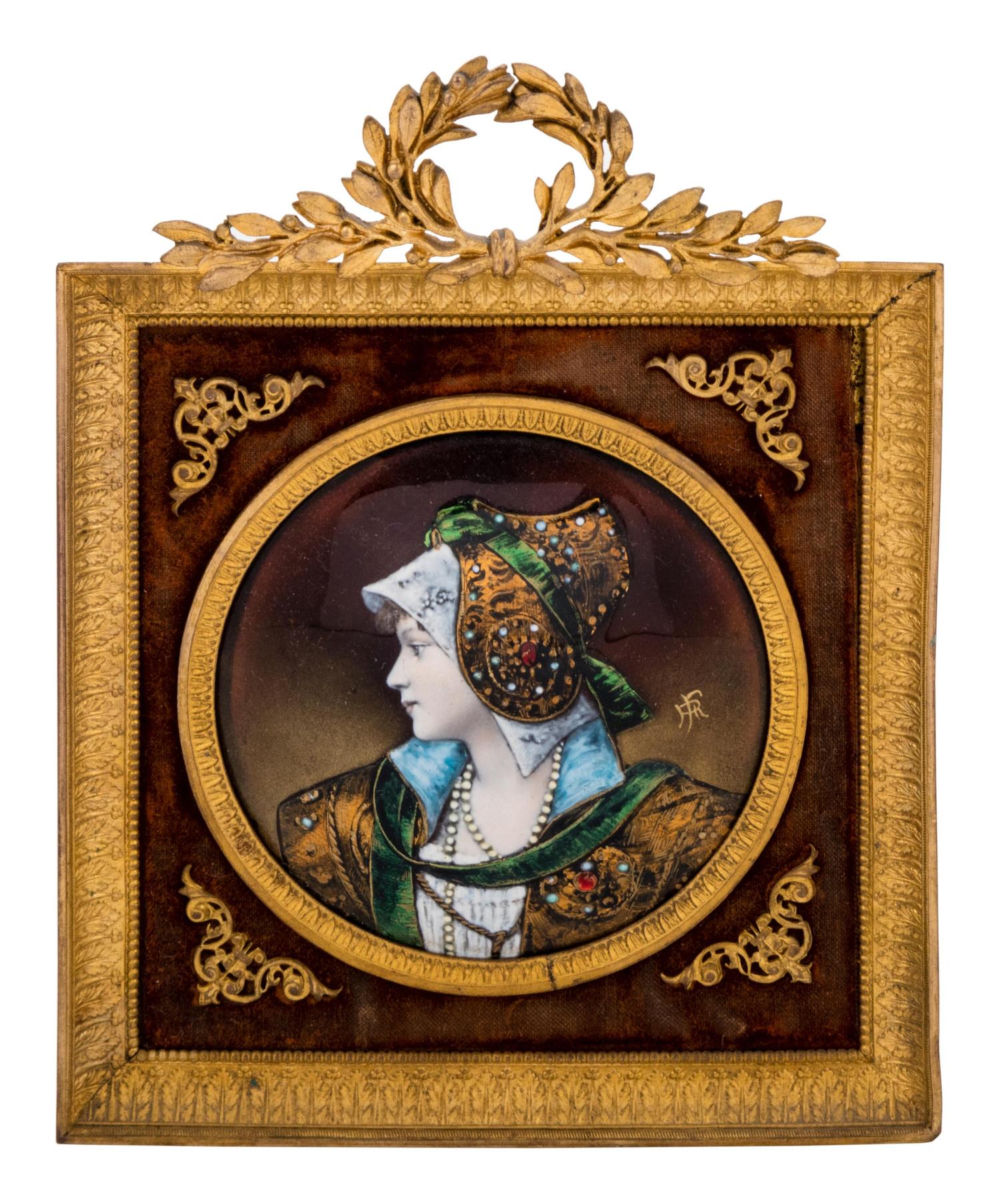 A French Enameled Copper Plaque