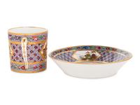 A Sèvres Lavender-Ground Chinoiserie Hard-Paste Porcelain Cup and a Saucer ( Gobelet 'Litron' et une Soucoupe, 1ère Grandeur )