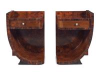 A Pair of Swedish Burlwood Veneer Side Tables