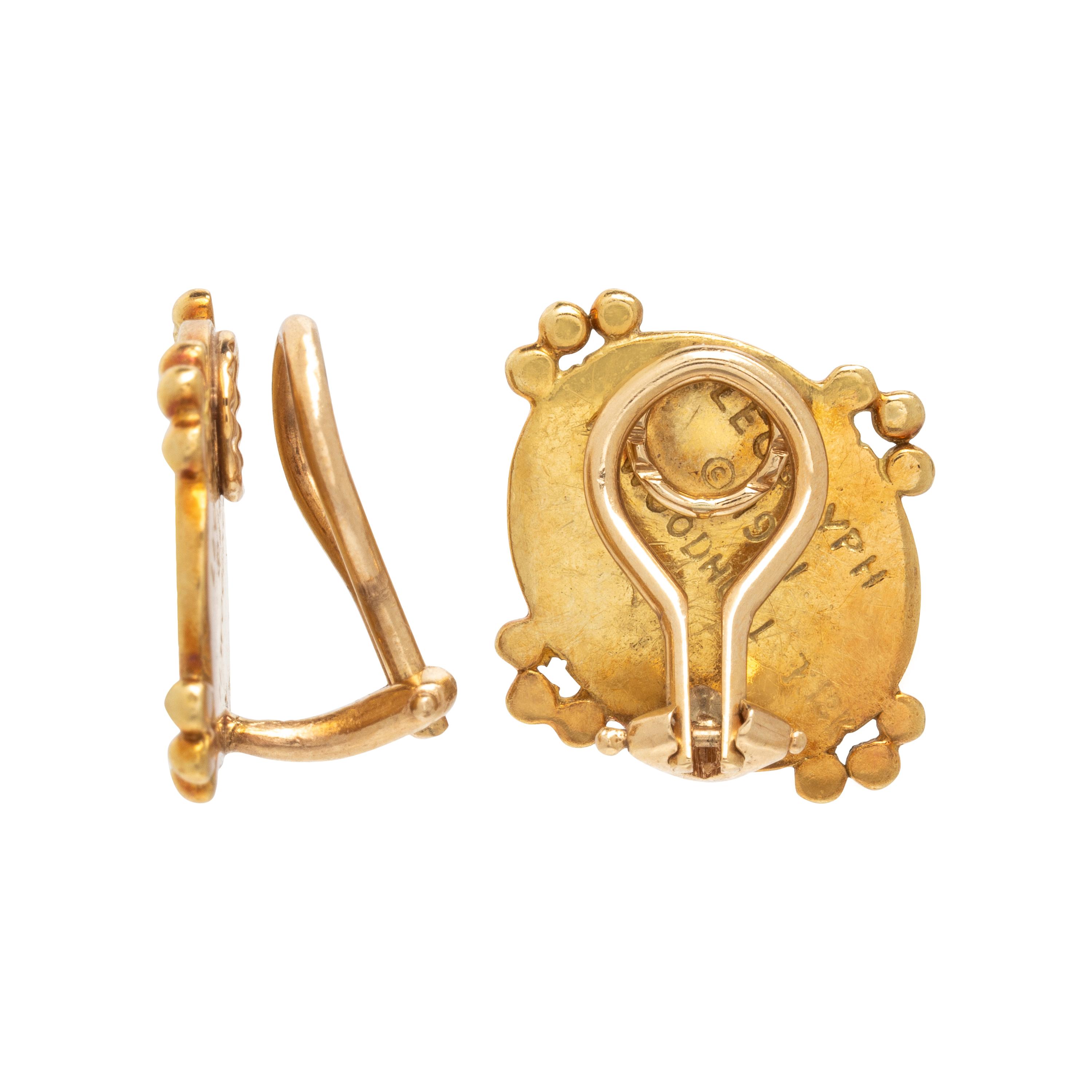 Helen Woodhull, Yellow Gold Stag Earrings