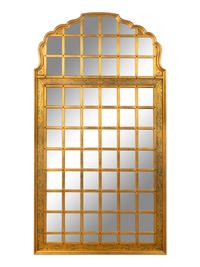 An Indian Multi-Paned Gilt-Framed Mirror — 20TH CENTURY