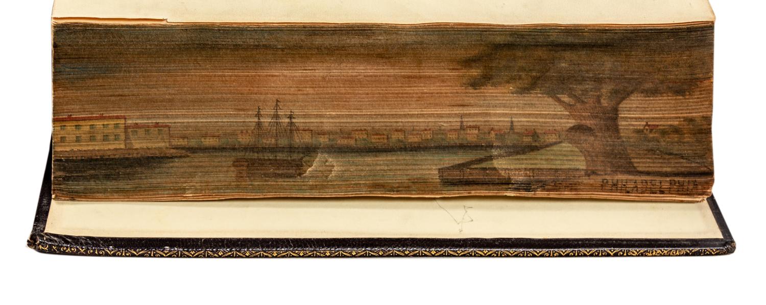 [FORE-EDGE PAINTING]. MERLE D'AUBIGNÉ, Jean-Henri (1794-1872). History of the Reformation of the Sixteenth Century. Edinburgh: Oliver and Boyd, [preface dated 1846].