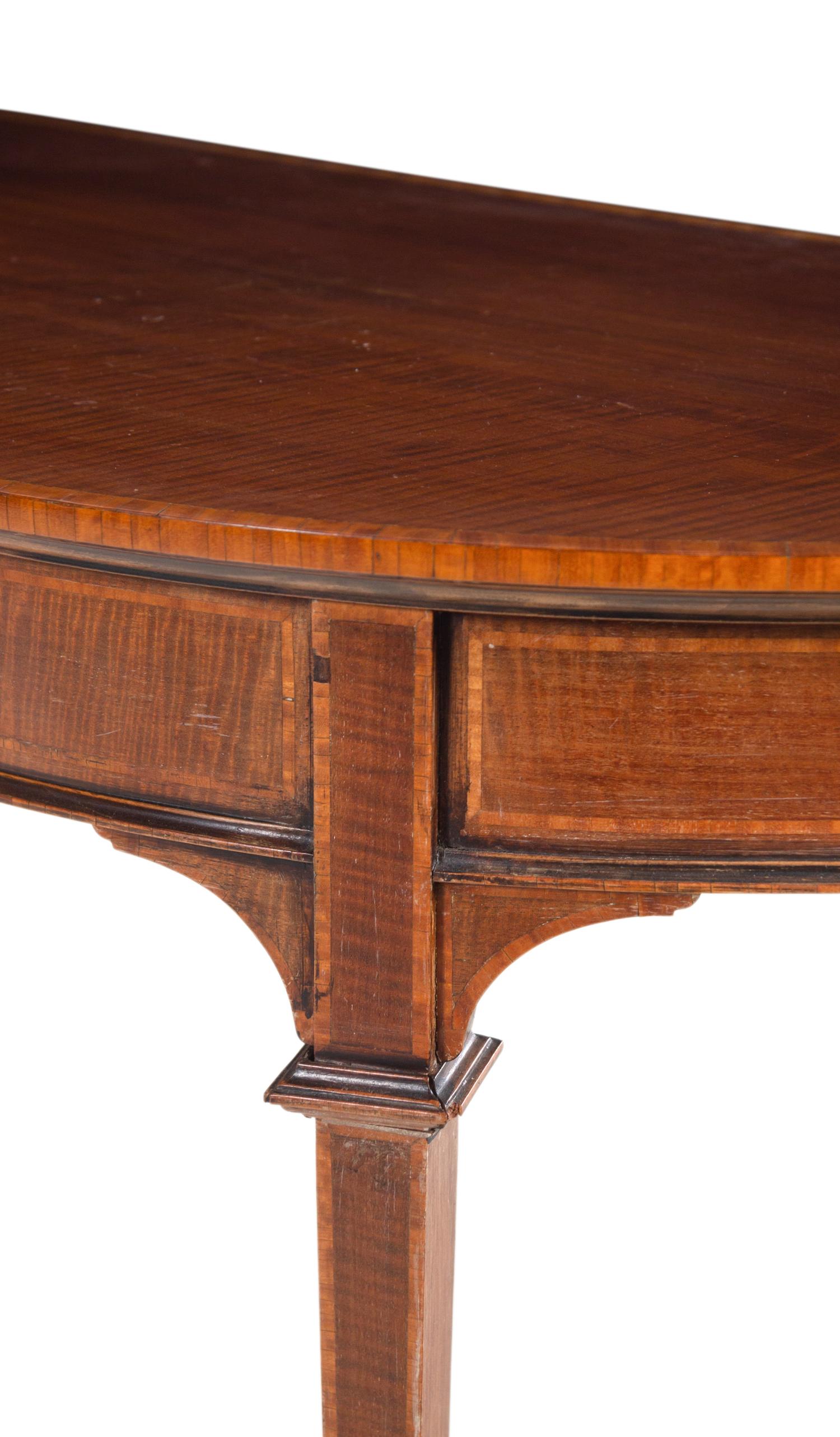An Edwardian Satinwood-Banded Maple Pier Table
