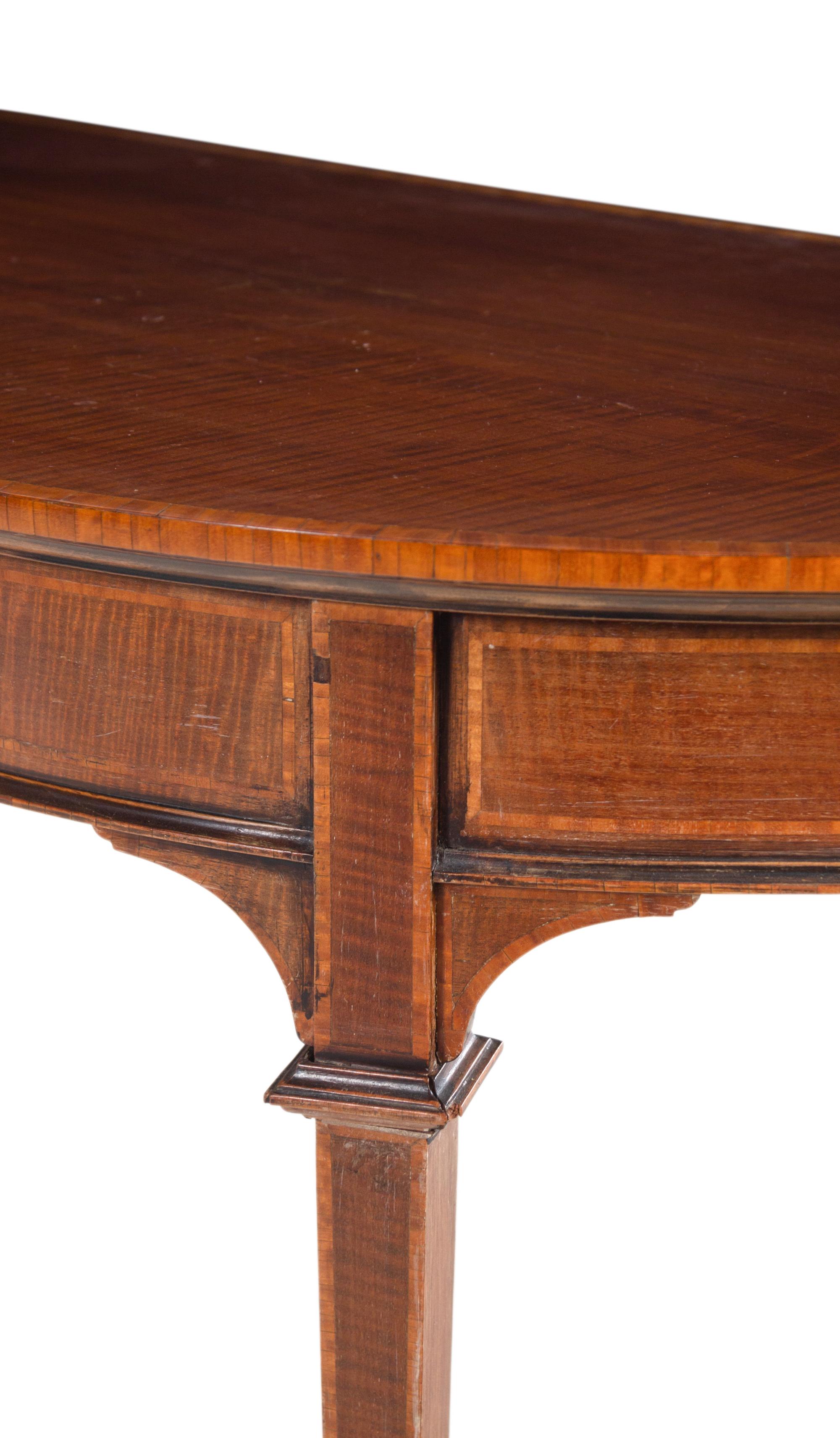 An Edwardian Satinwood-Banded Maple Pier Table