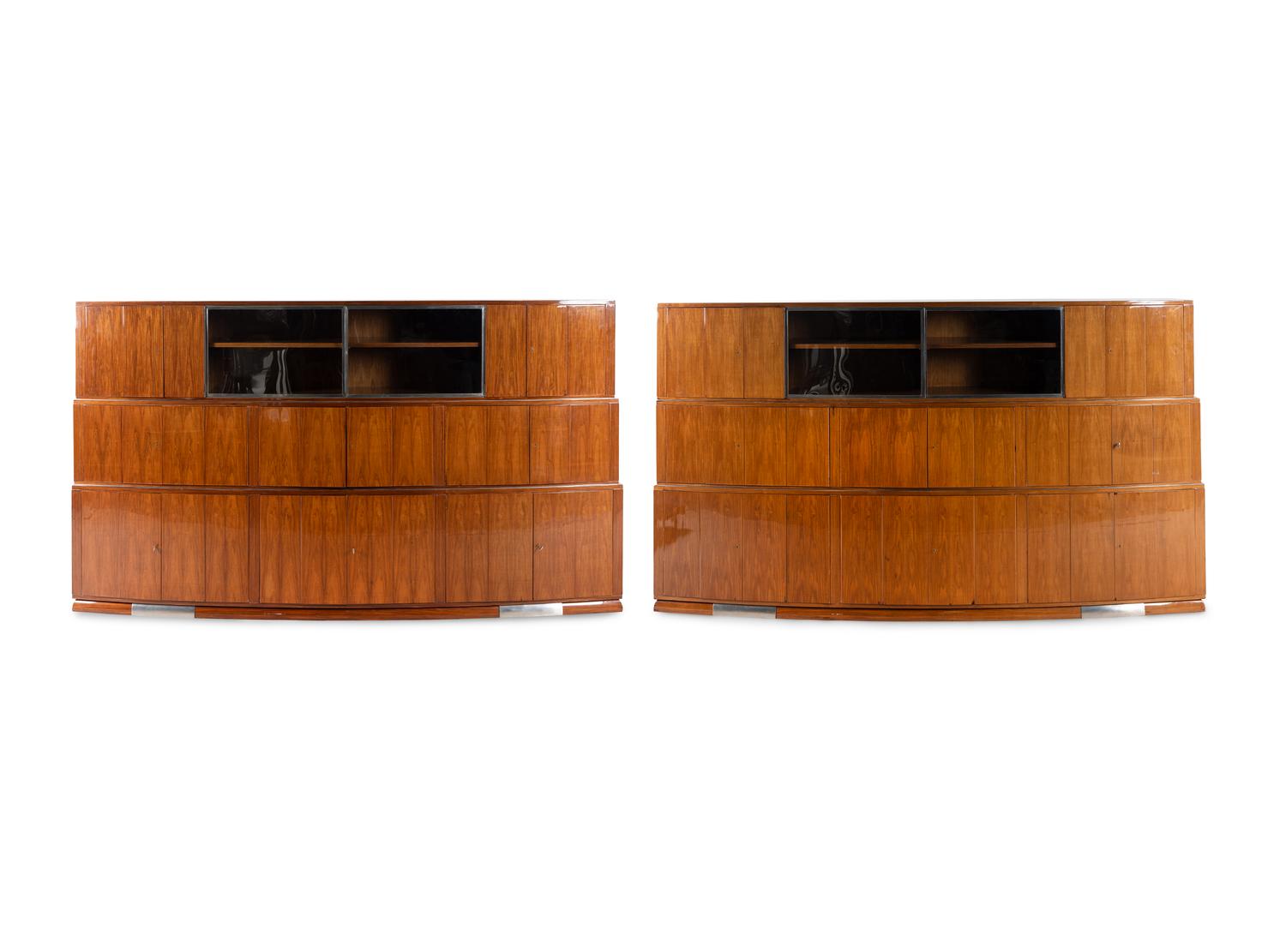 A Pair of Art Deco Mahogany Cabinets
