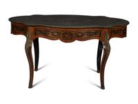 An Italian Gilt Metal Mounted Marquetry Center Table
