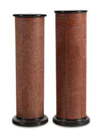 A Pair of Italian Scagliola Pedestals