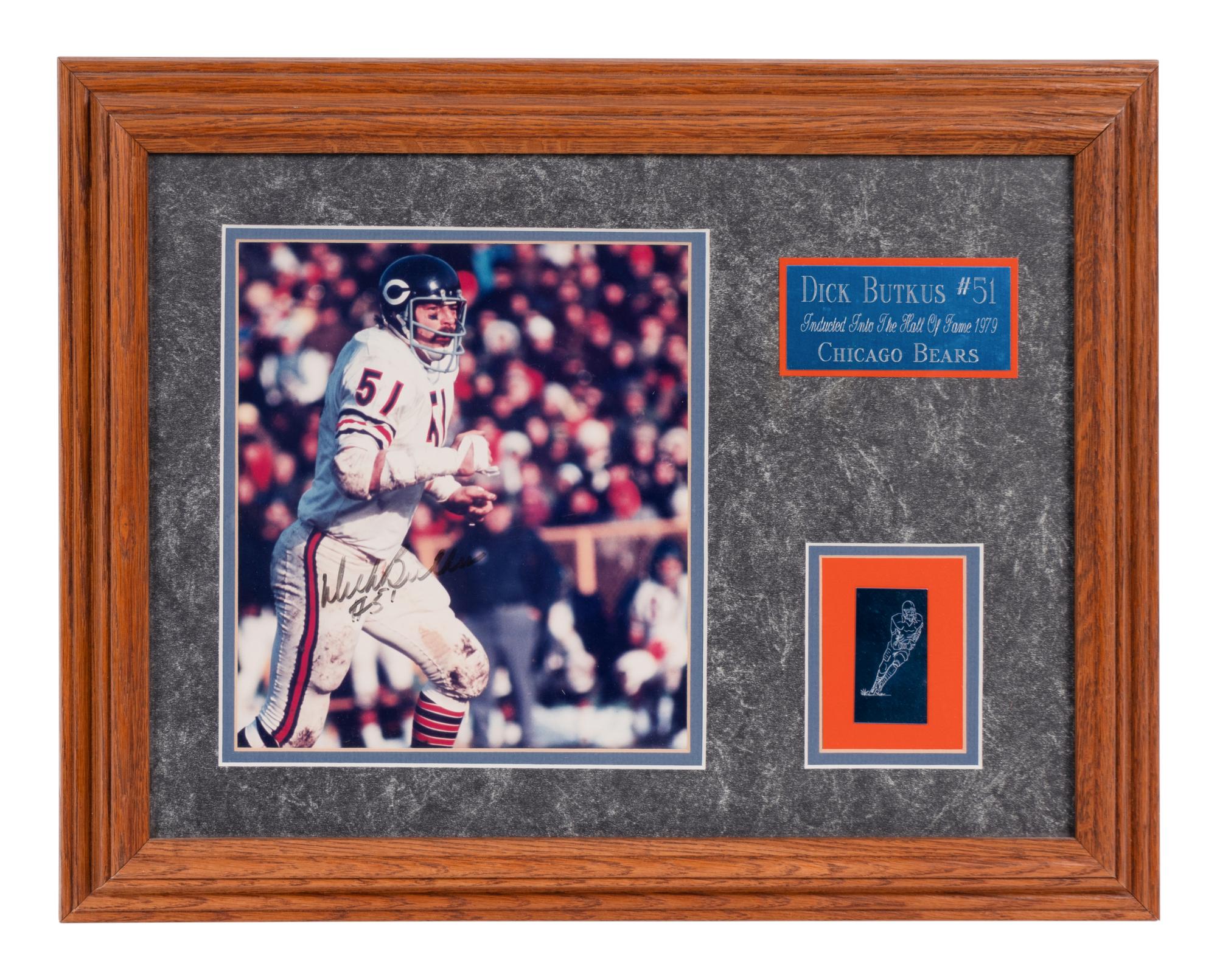 A Group of Signed Autograph Football Hall of Fame Items Including Terry Bradshaw, Dick Butkus, Gale Sayers and Don Shula (BAS Beckett Authentication Services Certified),