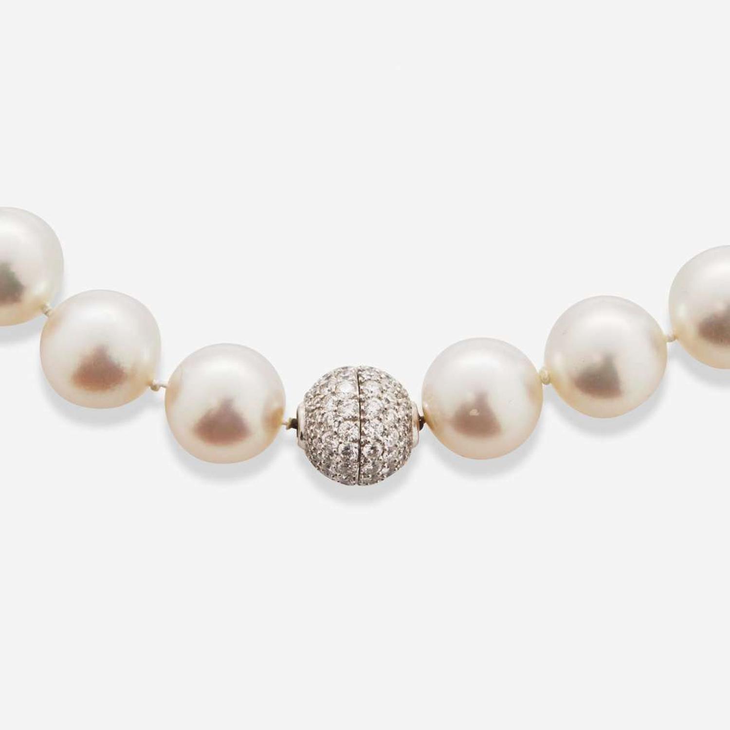 A South Sea Pearl Necklace Strand by Tara & Sons