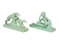 Two Lemanceau Glazed Ceramic Figural Groups