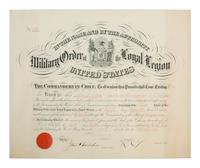 [CIVIL WAR]. John Ellsworth, Co. G, 25th Connecticut Infantry, discharge and certificate of record.