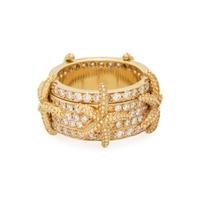 DIANA KIM, YELLOW GOLD AND DIAMOND STARFISH SPINNING RING
