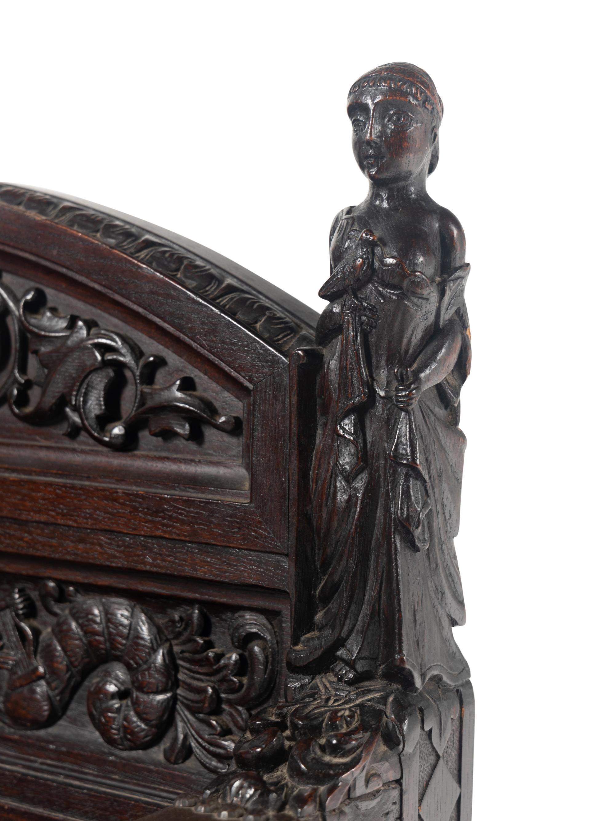 A William and Mary Style Carved Walnut Armchair